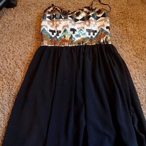 I.N. San Francisco Strapless Sequin Top Dress size 3